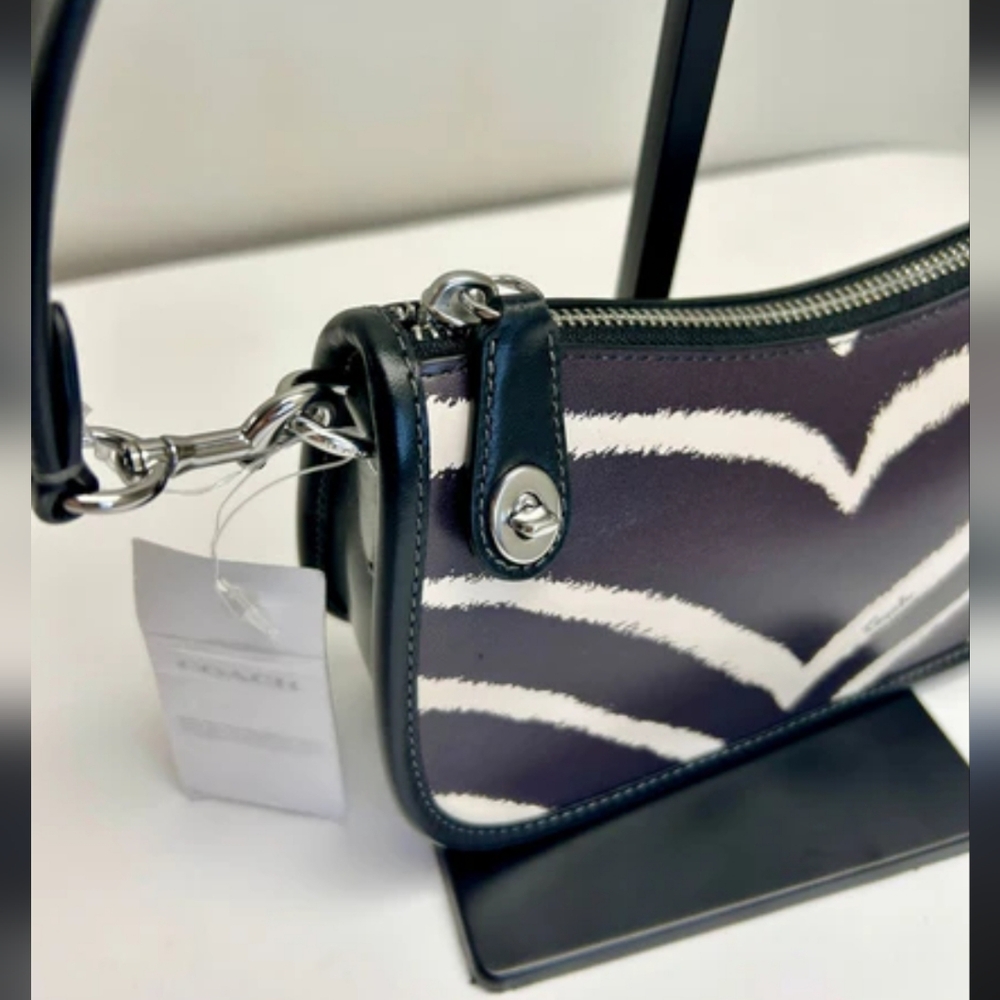 Coach Swinger Bag 20 With Zebra Print - Picture 3 of 7
